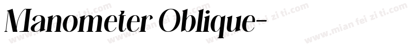 Manometer Oblique字体转换